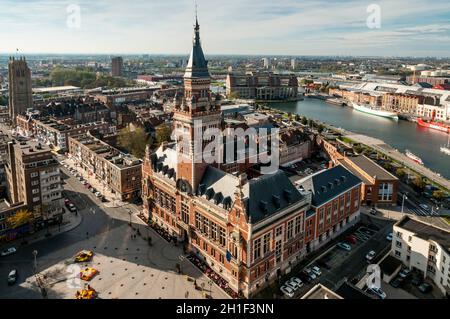 FRANCE.NORD (59).DUNKERQUE.L'HÔTEL DE VILLE Banque D'Images