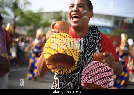 salvador, bahia / brésil - 24 janvier 2016: Membres du Ballet Folklorique de Bahia, vu lors de la représentation au Tororo Dyke dans la ville de Salvador Banque D'Images