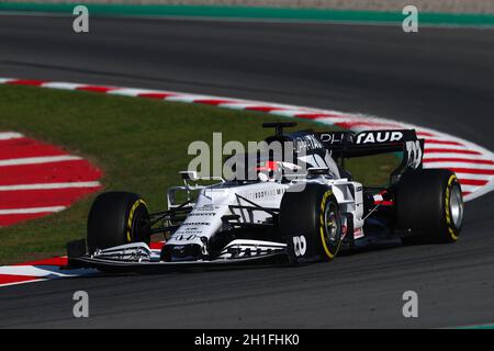 Barcelone, Espagne.19 février 2020.Test pré-saison de formule 1.Daniil Kvyat - AlphaTauri AT01 sur la piste Banque D'Images