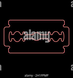 Lame de néon rouge couleur vecteur illustration plate style clair image Illustration de Vecteur