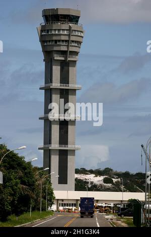 salvador, bahia / brésil - 16 juillet 2014 : Tour de contrôle de l'aéroport de Salvador. *** Légende locale *** . Banque D'Images