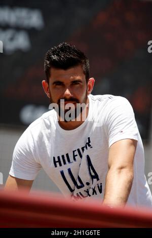 salvador, bahia - brésil - 25 février 2016 : Fernando Miguel, gardien de but d'Esporte Clube Vitoria, vu dans la ville de Salvador. *** Légende locale ** Banque D'Images