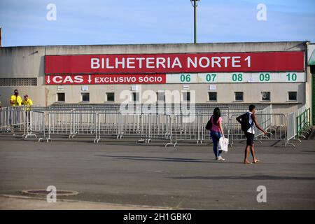 salvador, bahia / brésil - 20 octobre 2017: Billetterie pour la vente de billets à l'Estadio de Pituacu dans la ville de Salvador. *** Capti local Banque D'Images