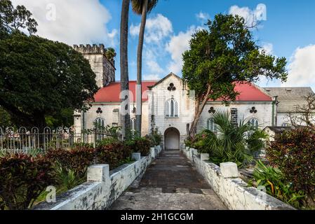 Bridgetown, Barbade - le 18 décembre 2016 : St Michael's Anglican Cathedral à Bridgetown, Barbade, Antilles, îles des Caraïbes. Banque D'Images