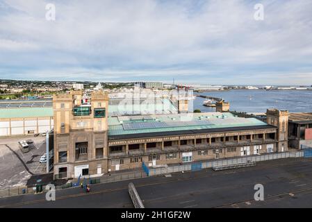 Cherbourg-Octeville, France - 22 mai 2017 : Vue de la Gare Maritime Transatlantique (Cruise Terminal) de Cherbourg-Octeville, France. Le Titanic à Banque D'Images