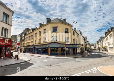 Cherbourg-Octeville, France - 22 mai 2017 : Street View de la ville côtière de Cherbourg-Octeville, Normandie, France. Banque D'Images