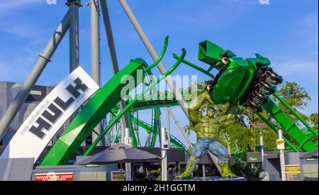 Orlando, Floride, États-Unis - 10 mai 2018 : montagnes russes incroyables à Adventure Island of Universal Studios Orlando.Universal Studios Orlando est un thème p Banque D'Images