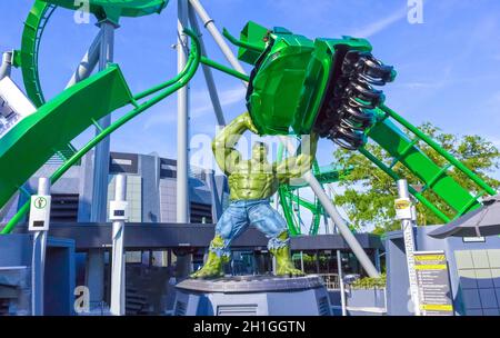 Orlando, Floride, États-Unis - 10 mai 2018 : montagnes russes incroyables à Adventure Island of Universal Studios Orlando.Universal Studios Orlando est un thème p Banque D'Images