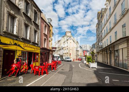 Cherbourg-Octeville, France - 22 mai 2017 : Street View de la ville côtière de Cherbourg-Octeville, Normandie, France. Banque D'Images