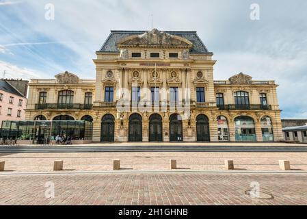 Cherbourg-Octeville, France - 22 mai 2017 : Beaux-Arts façade du théâtre italien dans le Cherbourg-Octeville, Normandie, France. Le théâtre italien est Banque D'Images