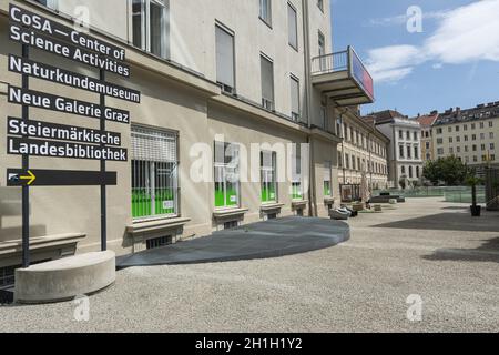 Graz, Autriche. Août 2020. La vue extérieure du centre des activités scientifiques Banque D'Images