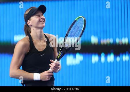 Moscou, Russie - 18 OCTOBRE 2021, Liudmila Samsonova pendant la VTB Kremlin Cup 2021 au Palais de gymnastique Irina Viner-Usmanova à MOSCOU, - 18 OCTOBRE : (photo d'Anatoliy Medved) Banque D'Images