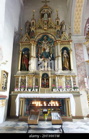 Intenausstattung der Pfarrkirche St. Leonhard, St. Leonhard in Passeier, Südtirol, Italie Banque D'Images