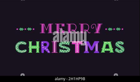 Joyeux Noël élégant lettrage tendance Illustration de Vecteur