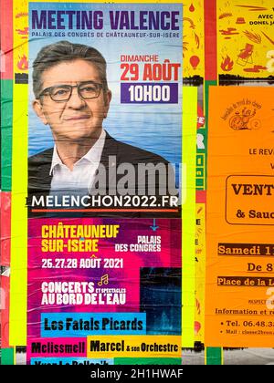 Jean-Luc Mélanchon, affiche politique, France Banque D'Images