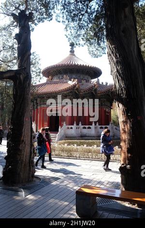 Belvédère dans le Palais impérial Yard dans la Cité interdite, Beijing, Chine Banque D'Images