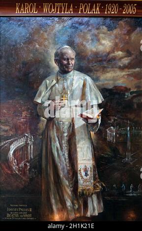 Saint-Jean-Paul II par Natalia Tsarkova dans l'église Santa Maria del Popolo, Rome, Italie Banque D'Images