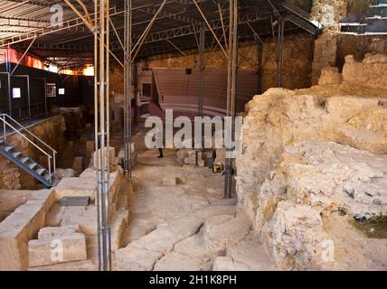 Portugal, Libon, Lisbonne, ruines du théâtre romain de 100BC Banque D'Images