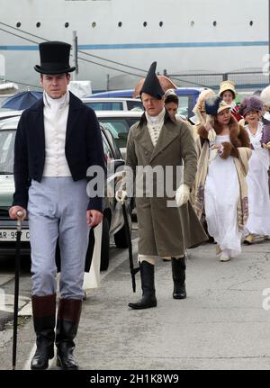 L'île italienne où Napoléon fut envoyé en exil en 1814 marqua le 200e anniversaire de l'arrivée de l'empereur dimanche avec une reconstitution par e Banque D'Images