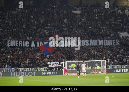 Emeric lors du championnat français Ligue 1 de football entre l'Olympique Lyonnais et AS Monaco le 16 octobre 2021 au stade Groupama à Decines-Charpieu près de Lyon, France - photo Romain Biard / Isports / DPPI Banque D'Images