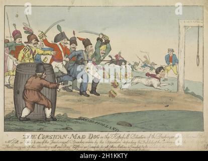 Napoleon als een dolle Hond, 1813, William Heath, 1813 Banque D'Images