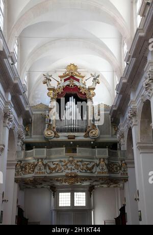 Tuyaux d'orgue dans la cathédrale - Dubrovnik, Croatie Banque D'Images