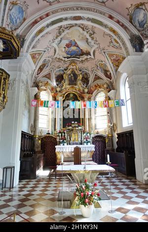 römisch-katholische Pfarrkirche St. Georgen Obermais, Meran, Südtirol, Italie Banque D'Images