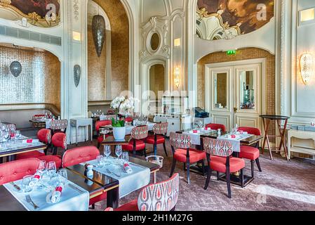 MONTE CARLO, MONACO - 13 AOÛT : intérieurs du Casino Monte Carlo, célèbre complexe de jeux d'argent et de divertissement ouvert en 1863 et situé dans le Prin Banque D'Images