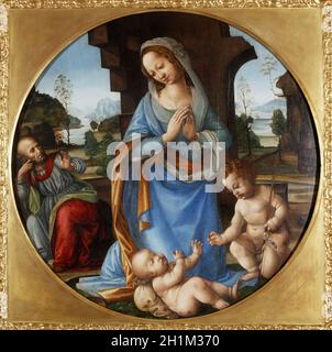 Lorenzo di Credi : naissance du Christ Banque D'Images