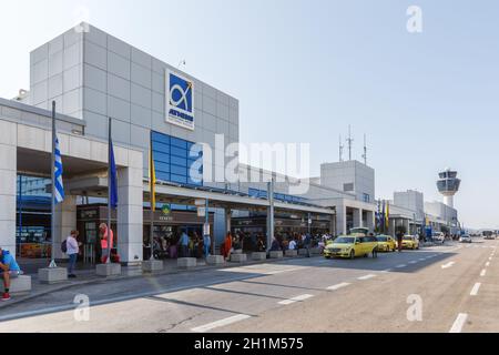 Athènes, Grèce - 23 septembre 2020 : aérogare de l'aéroport d'Athènes en Grèce. Banque D'Images
