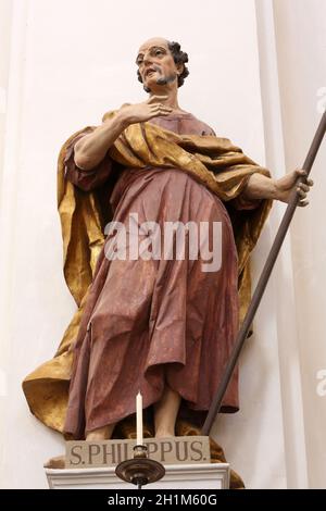 Saint Philippe l'Apôtre, Basilique Saint-Vitus à Ellwangen, Allemagne Banque D'Images