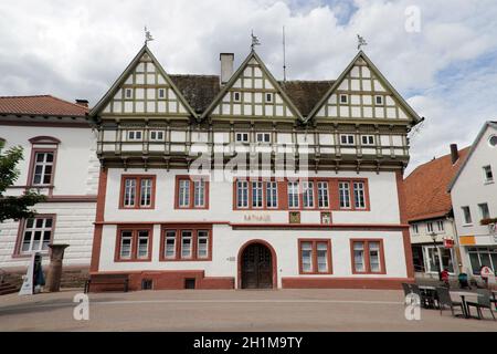 historisches Rathaus aus dem 16. Jahrhundert am Marktplatz, Blomberg, Nordrhein-Westfalen, Allemagne Banque D'Images