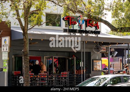 Delray Beach, Floride, États-Unis - 17 octobre 2021 : photo de Tin Roof musique live joint Downtown Delray Beach FL Banque D'Images