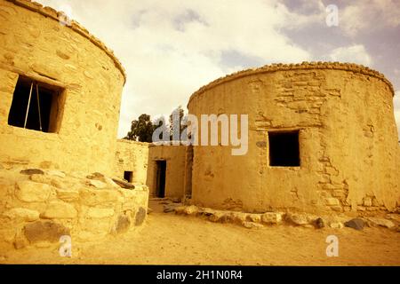 La viallge néolithique de Choirokoitia près de la ville de Larnaka dans le sud de Chypre. Chypre, Larnaka, novembre 2001 Banque D'Images