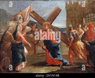4e Chemin de Croix, Jésus rencontre sa Mère Banque D'Images