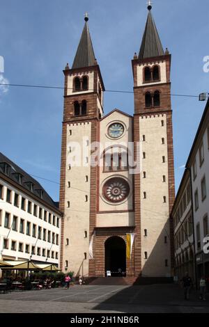 La Cathédrale de Würzburg, Bavière, Allemagne Banque D'Images