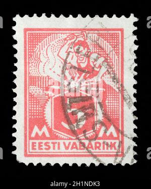 Timbres en Estonie montre Weaver et Smith, vers 1922. Banque D'Images