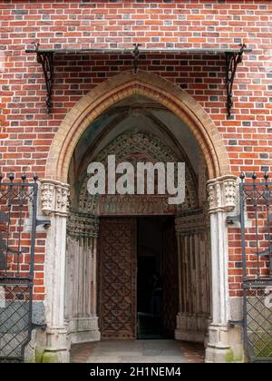 Château de Malbork, anciennement Château de Marienburg, siège du Grand Maître des Chevaliers teutoniques, Malbork, Pologne Banque D'Images