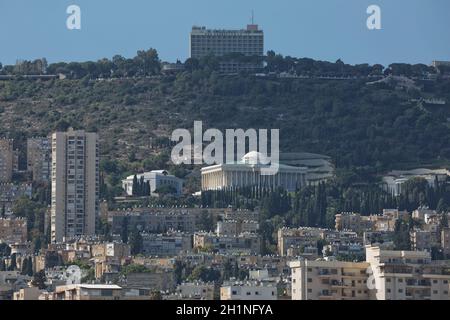 Haïfa, Israël - 22 octobre 2017 : Haïfa est une ville en Israël située sur la plaine côtière méditerranéenne, à l'embouchure du Kishon et sur les pentes septentrionales du PE Banque D'Images