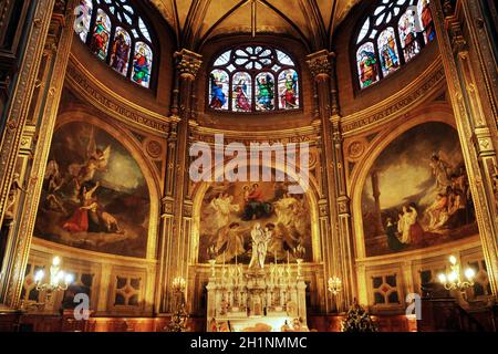 Chapelle de la Vierge Marie dans l'église Saint Eustache à Paris, France Banque D'Images