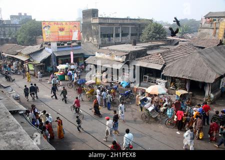 Nirmal Hriday Vue de l'accueil, des malades et des mourants, établi par l'agressez Mère Teresa et dirigé par les Missionnaires de la Charité à Calcutta Banque D'Images