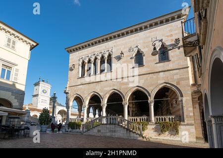 Udine, Italie.11 février 2020. La Loggia del Lionello, siège de la mairie Banque D'Images