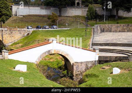 Le célèbre pont historique de Boyaca en Colombie. La bataille pour l'indépendance de la Colombie de Boyaca a eu lieu ici le 7 août 1819. Banque D'Images