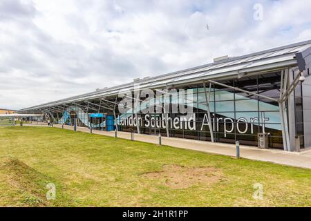 Southend, Royaume-Uni - 7 juillet 2019 : terminal de l'aéroport de Southend (SEN) au Royaume-Uni. Banque D'Images