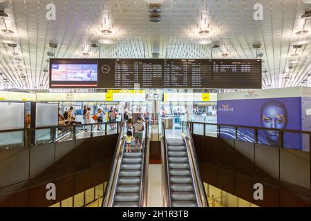 Hanovre, Allemagne - 9 août 2020 : terminal A de l'aéroport de Hanovre (HAJ) en Allemagne. Banque D'Images