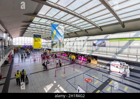 Dortmund, Allemagne - 10 août 2020 : aérogare de l'aéroport de Dortmund en Allemagne. Banque D'Images