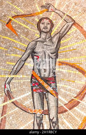 Mosaïque du Seigneur ressuscité Jésus-Christ. Résurrection. Banque D'Images