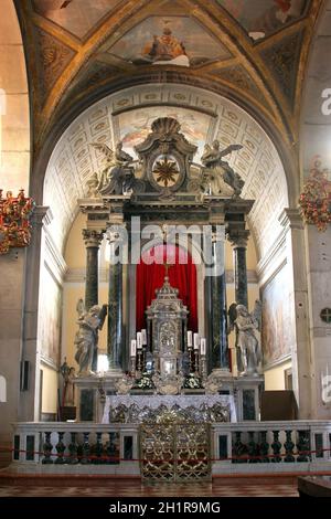 Autel dans l'église de Sainte-euphémie à Rovinj, Croatie Banque D'Images