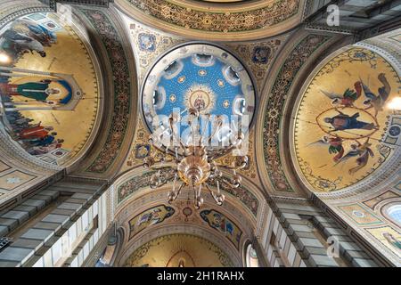 Trieste, Italie. 24 février 2921. Vue interne de l'église orthodoxe de Trieste Banque D'Images