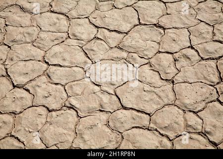 La boue séchée à Salt Pan, Panamint Valley, et Argus, Death Valley National Park, désert de Mojave, Californie, USA Banque D'Images